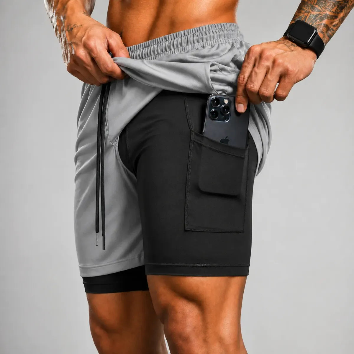 Kit 2x Short Academia 2 em 1