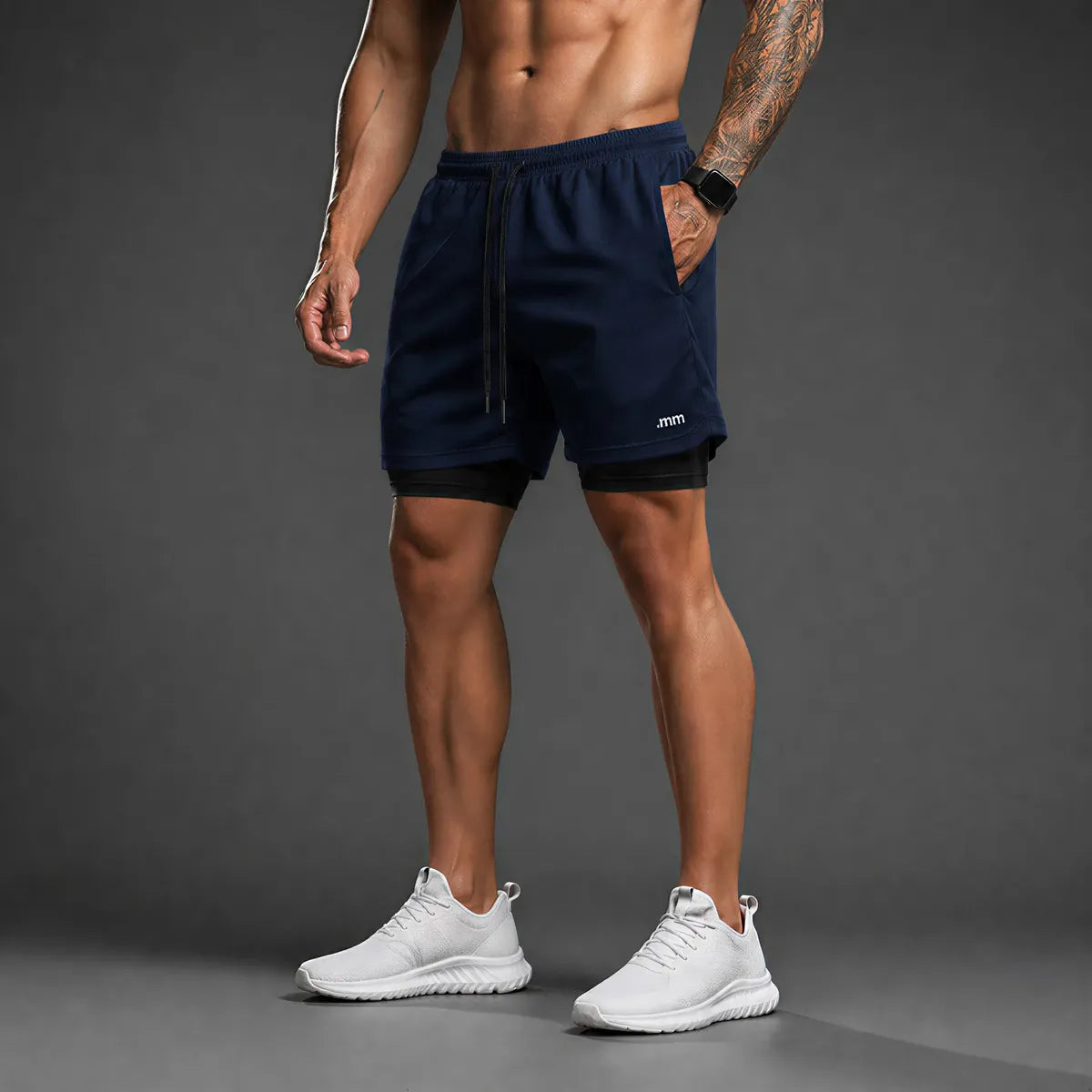 Kit 2x Short Academia 2 em 1